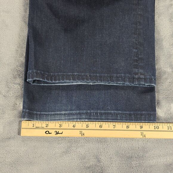 7 For All Mankind Jeans Mens 40x32 Blue Indigo Relaxed Straight USA Denim - Picture 10 of 10